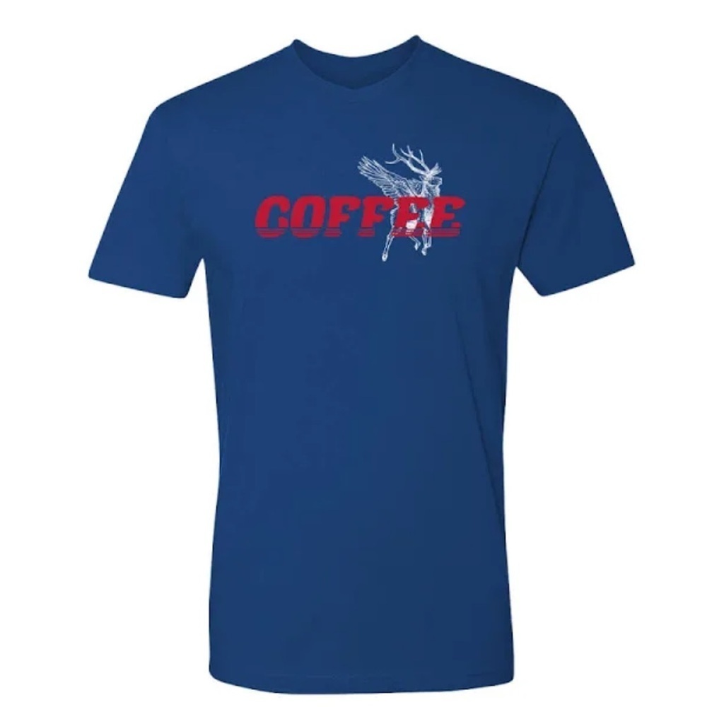 NWT Black Rifle Coffee Company Flying Elk Blue Tshirt